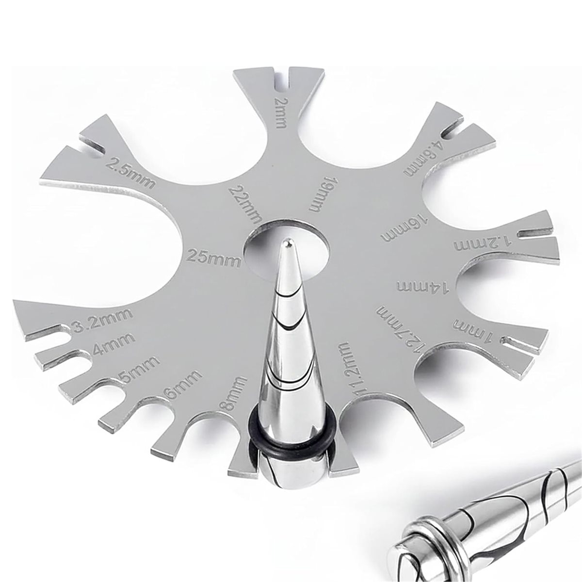 Stainless Steel Piercing Gauge - Body Jewelry Measurements ulasan dan harga