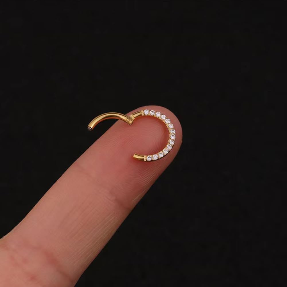 Nose Ring Hinged Segment Ear C - Septum Clicker Ring ulasan dan harga