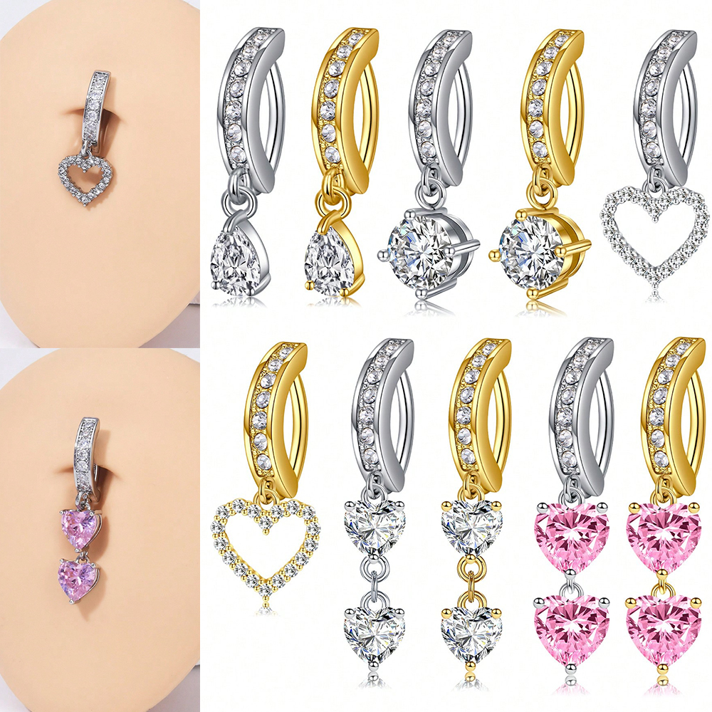 1PC 14G 10mm Belly Button Ring - Septum Clicker Ring ulasan dan harga