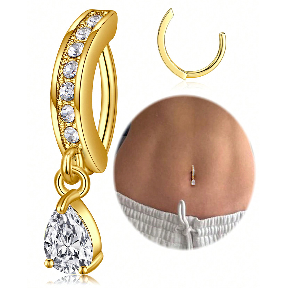 1PC 14G 10mm Belly Button Ring - Septum Clicker Ring ulasan dan harga