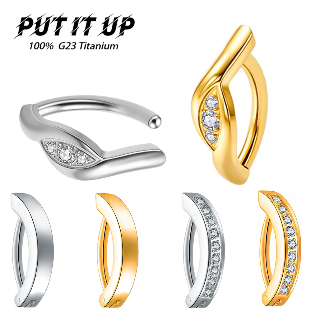 ASTM F136 Titanium 14G Hinged  - Body Jewelry For Sensitive Skin ulasan dan harga