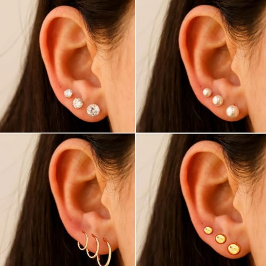 FAXHION 68 Pcs for with 7 Neck - Body Jewelry Earrings ulasan dan harga