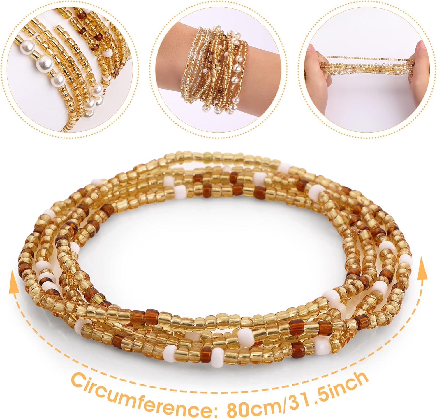 Waist Beads for Women Belly Be - Body Jewelry By The Chain Gang ulasan dan harga