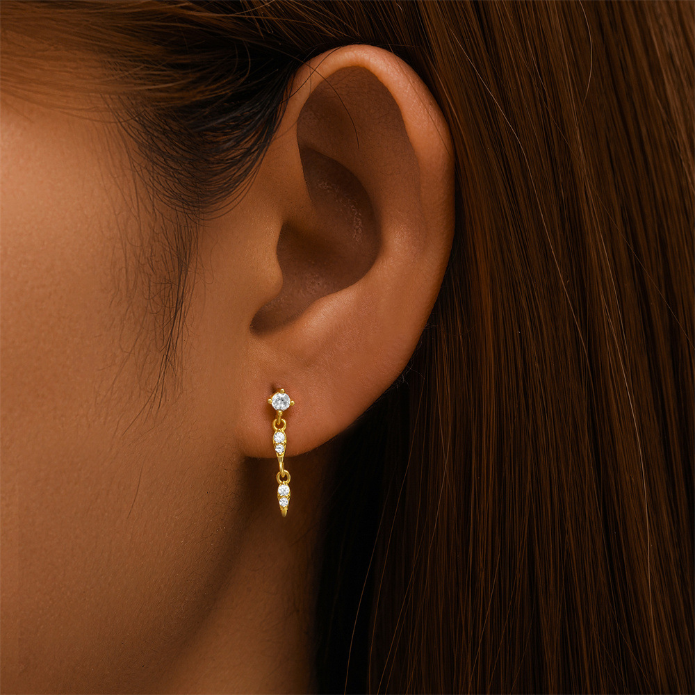 Glowshe 100% 925 Sterling Silv - Body Jewelry Cartilage Earrings ulasan dan harga