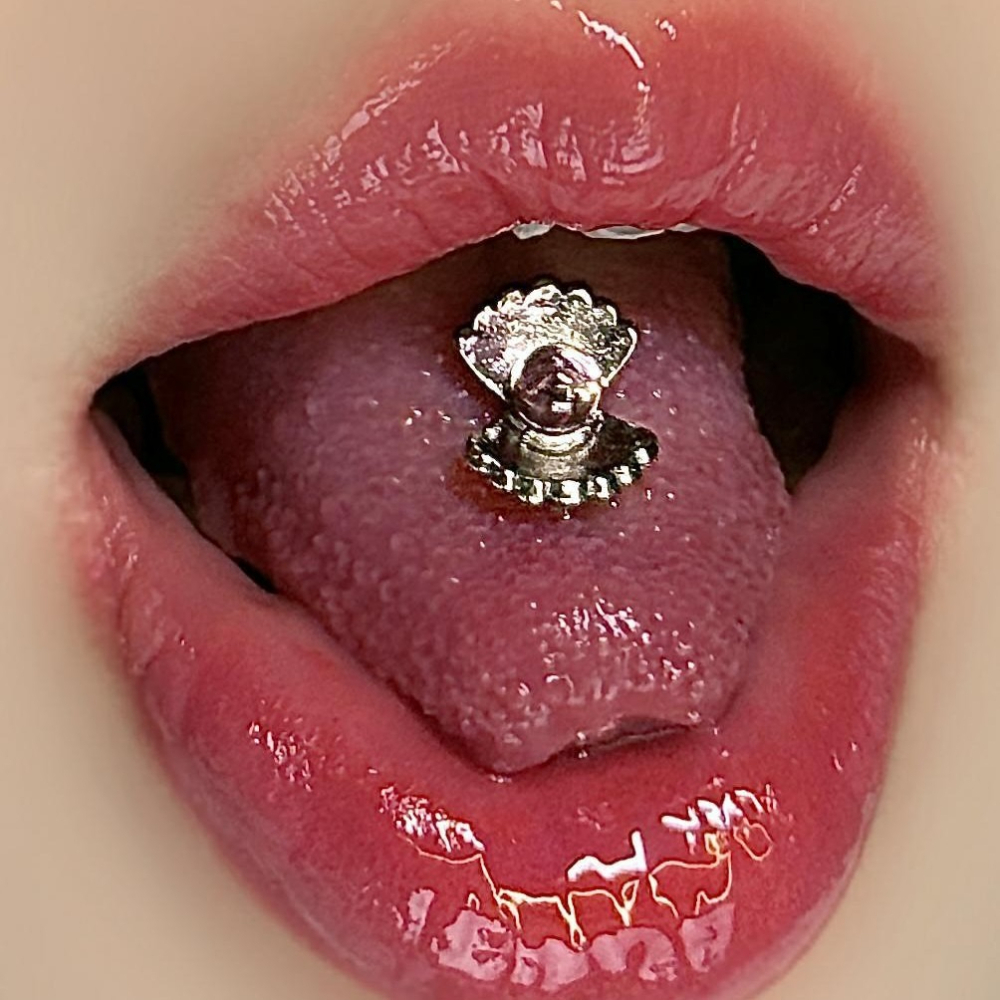 2026 Unique Shell Tongue Ring  - Body Jewelry Surgical Steel ulasan dan harga
