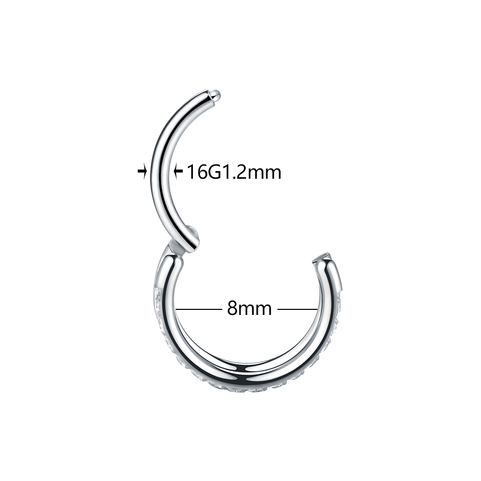 1pc Titanium Cartilage Hoop Ea - Septum Clicker Ring ulasan dan harga