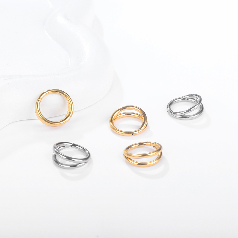 1pc Titanium Cartilage Hoop Ea - Septum Clicker Ring ulasan dan harga