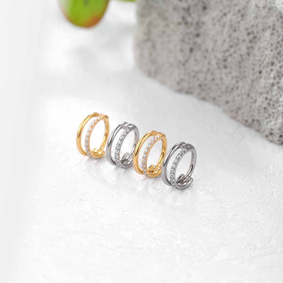 1pc Titanium Cartilage Hoop Ea - Septum Clicker Ring ulasan dan harga