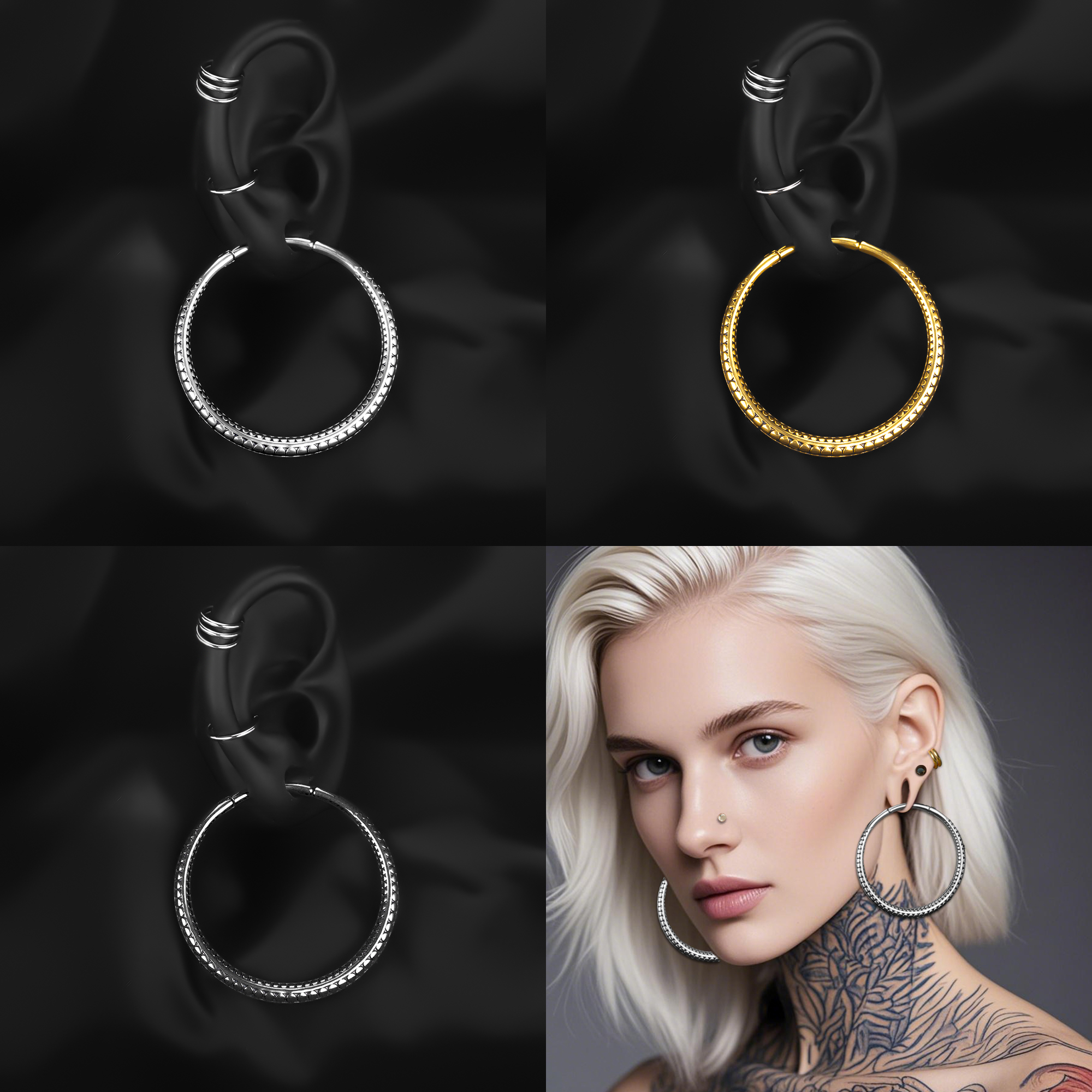 Vanku 2PC Surgical Steel Fashi - Body Jewelry Hangers ulasan dan harga