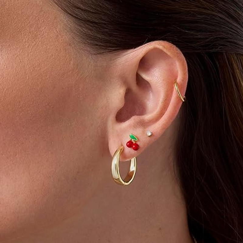 2pcs Cartilage Earrings Stud f - Body Jewelry Surgical Steel ulasan dan harga