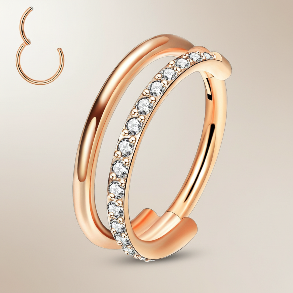 G23 Titanium Nose Ring With Zi - Body Jewelry For Sensitive Skin ulasan dan harga