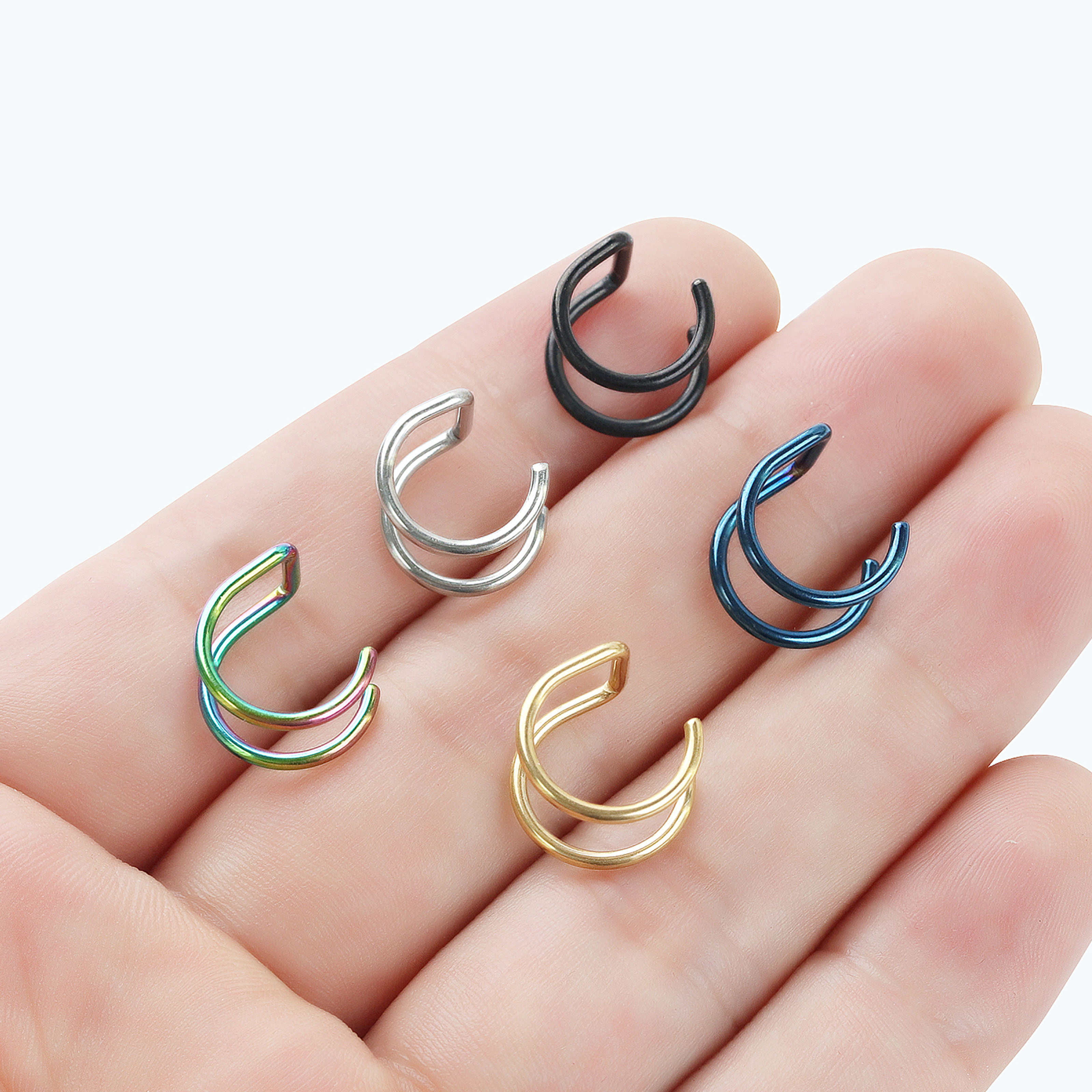 2pcs New No-Piercing Ear Cuffs - Body Jewelry Earrings ulasan dan harga