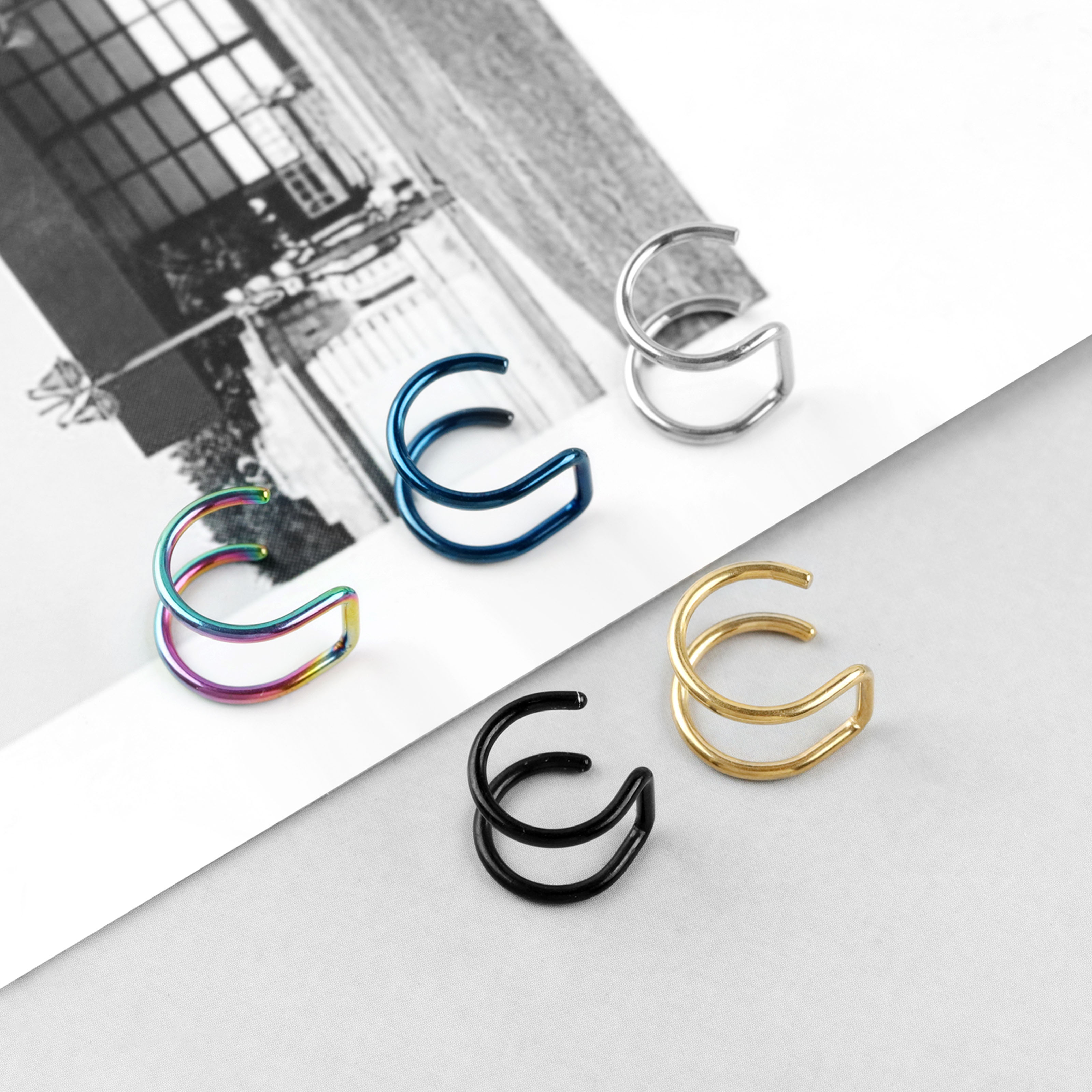 2pcs New No-Piercing Ear Cuffs - Body Jewelry Earrings ulasan dan harga