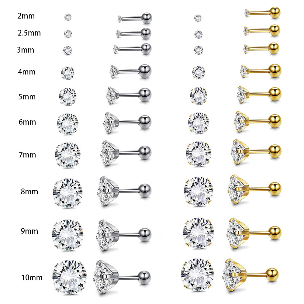 1Pair Surgical Steel Catch Rou - Body Jewelry Surgical Steel ulasan dan harga