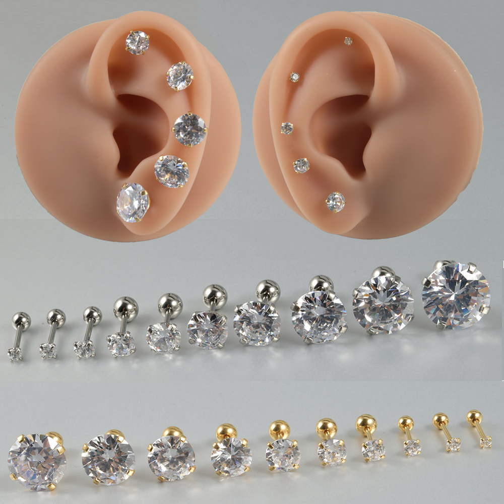 1Pair Surgical Steel Catch Rou - Body Jewelry Surgical Steel ulasan dan harga