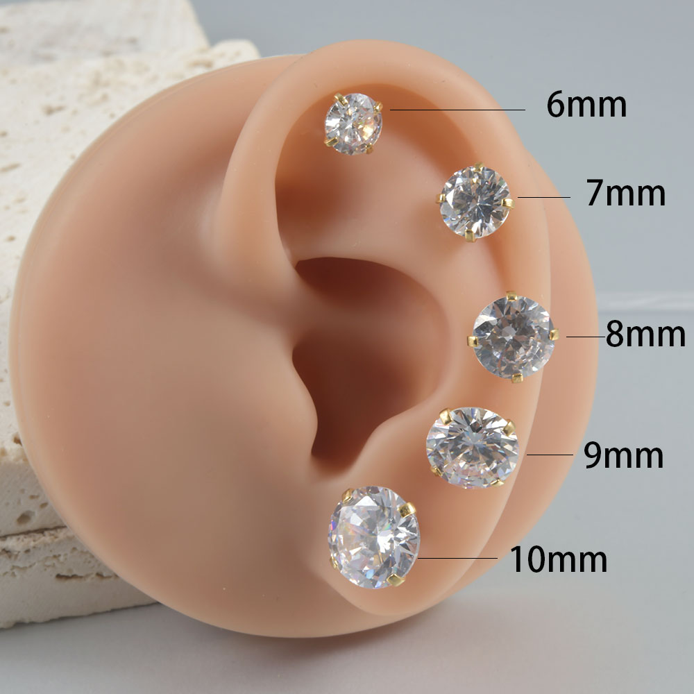 1Pair Surgical Steel Catch Rou - Body Jewelry Surgical Steel ulasan dan harga