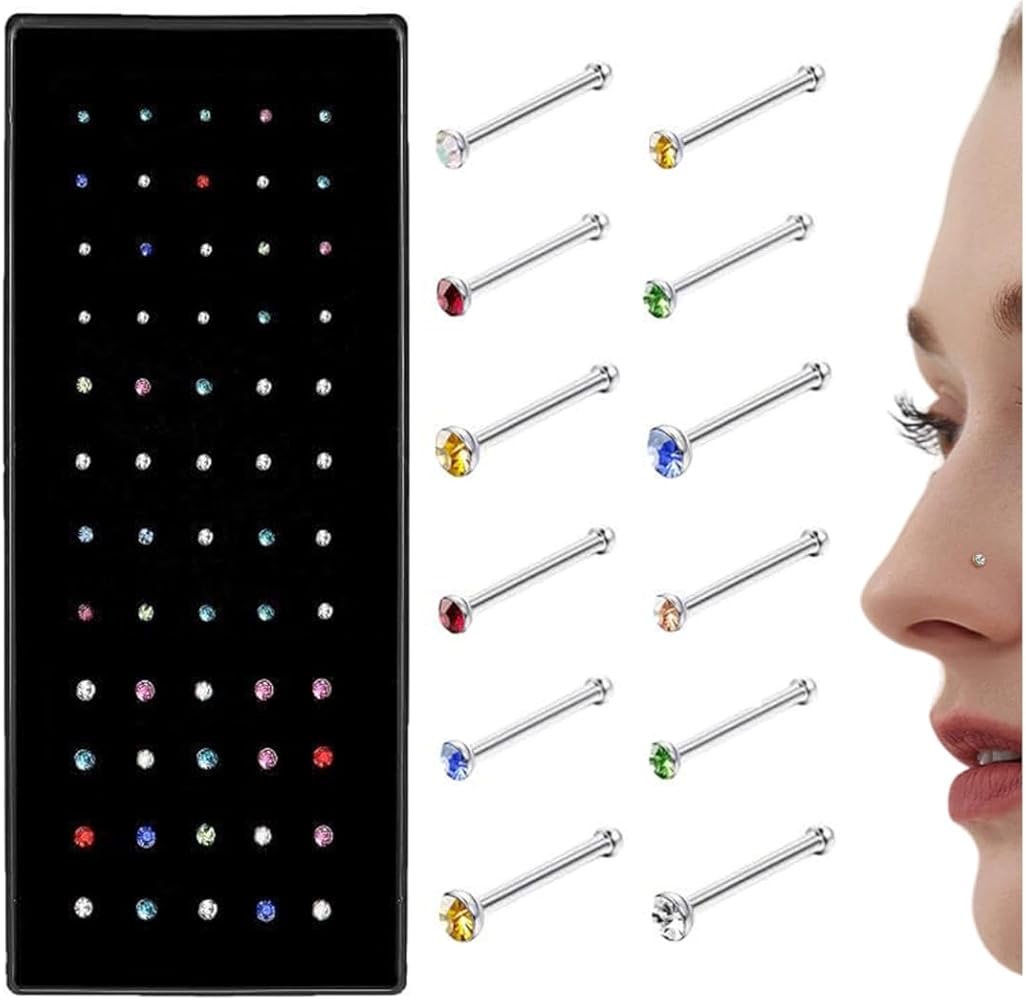 Crystal Surgical Steel Nose St - Body Jewelry Jewelry Box ulasan dan harga