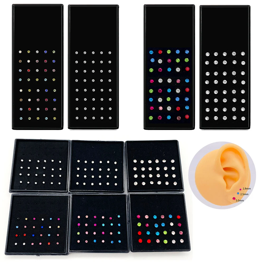 Crystal Surgical Steel Nose St - Body Jewelry Jewelry Box ulasan dan harga