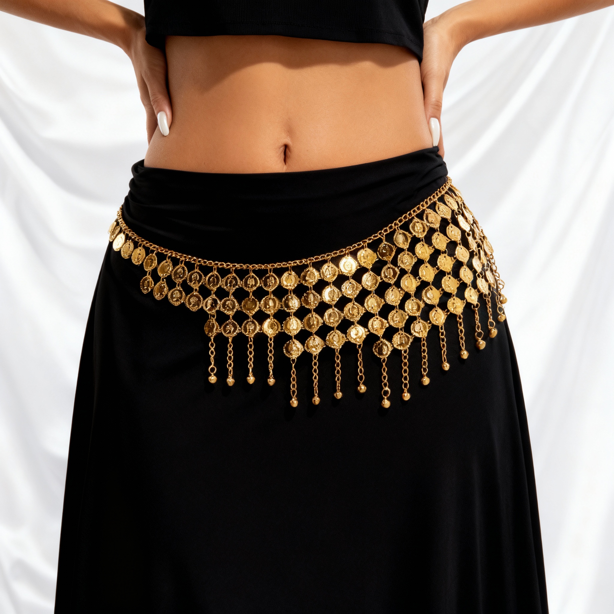 Boho Beauty Portrait Coin Bell - Body Jewelry Gold ulasan dan harga