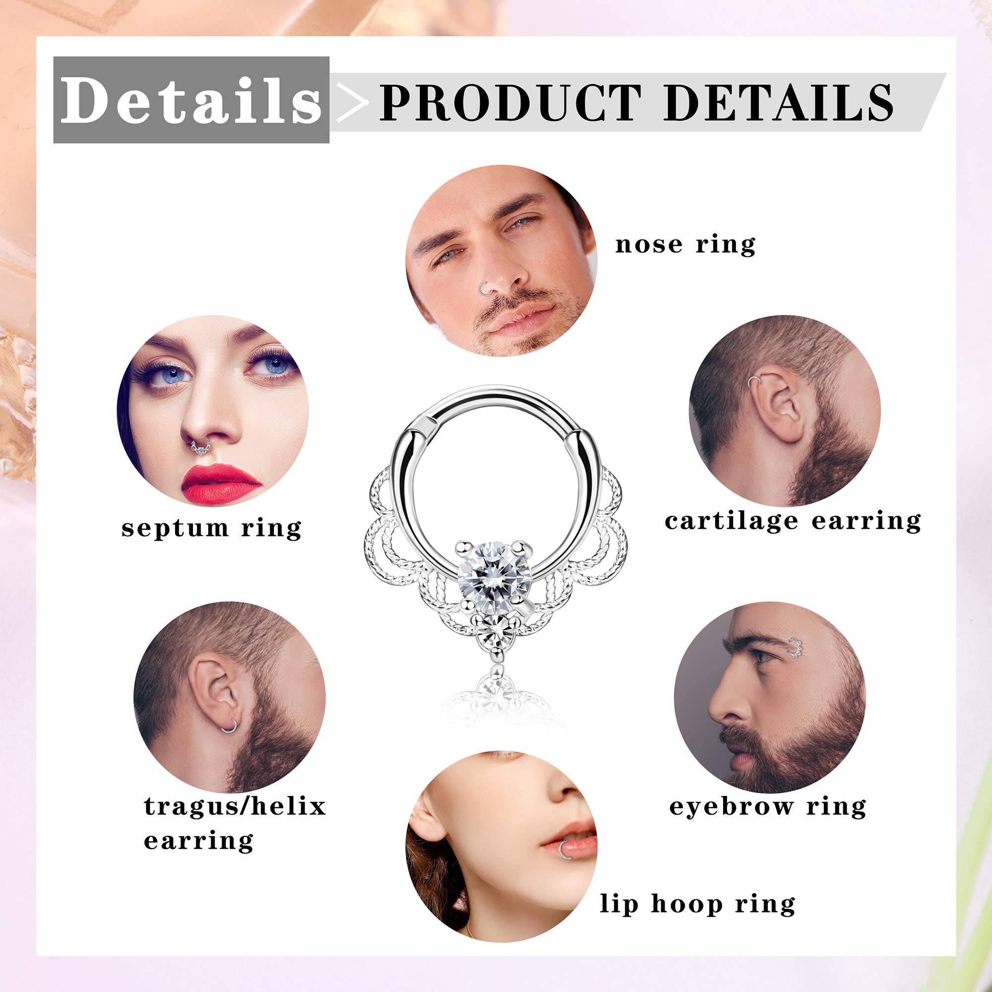 Drperfect 16G Septum Clicker R - Septum Clicker Ring ulasan dan harga