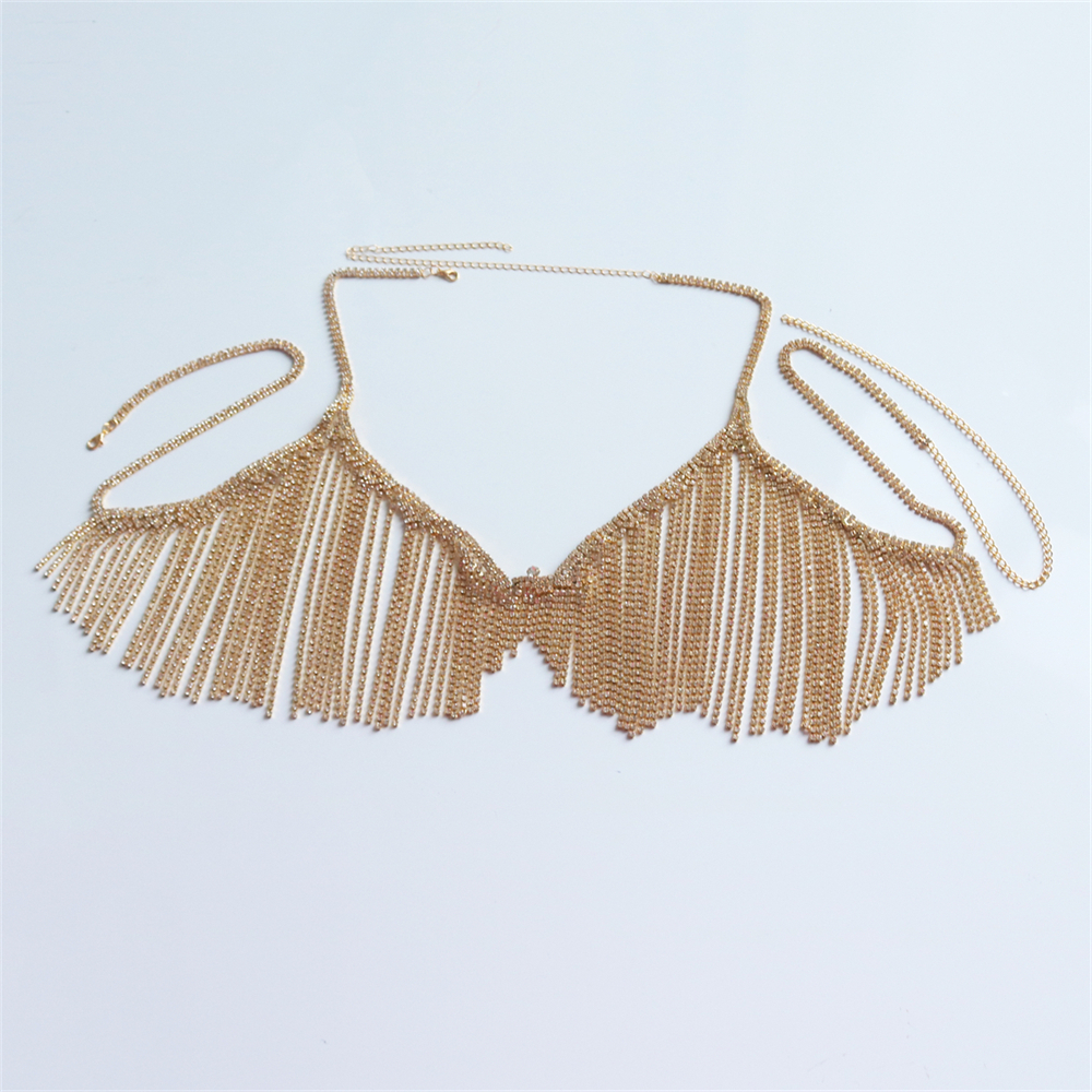 Sexy Shiny Bikini Body Chain L - Body Jewelry Gold ulasan dan harga