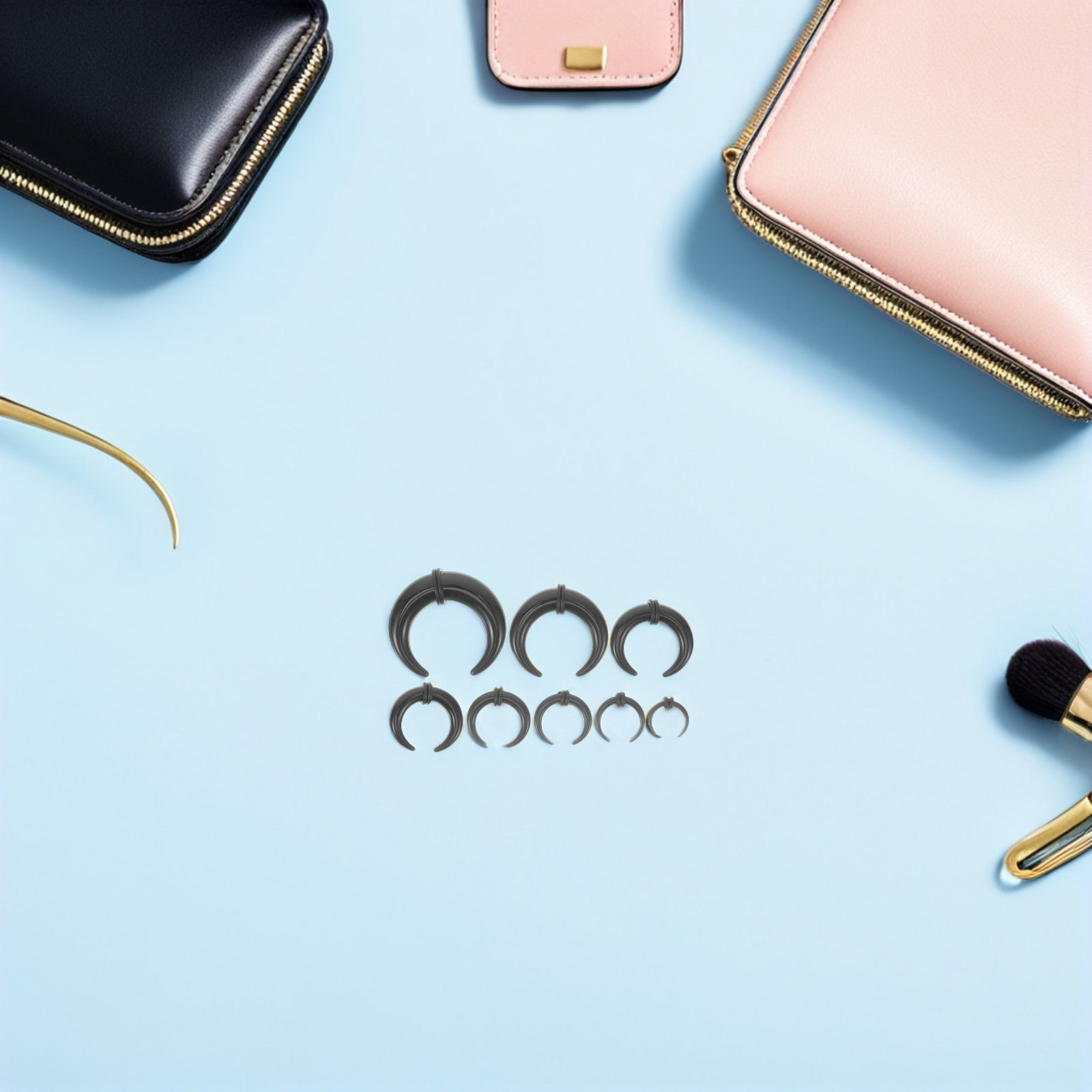 16Pcs Acrylic Septum Ring Kit  - Body Jewelry For Sensitive Skin ulasan dan harga