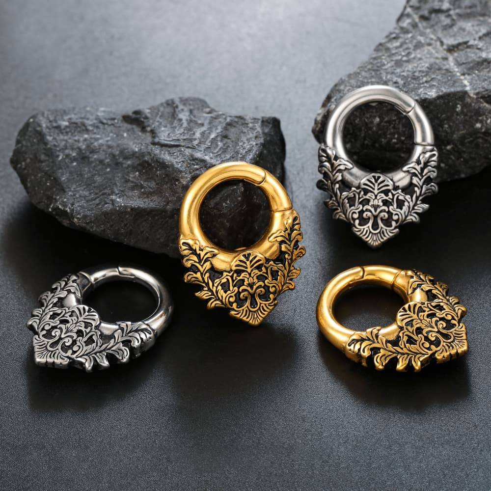 Giga 2Pcs Vintage 5mm(4g) Flor - Body Jewelry Hangers ulasan dan harga