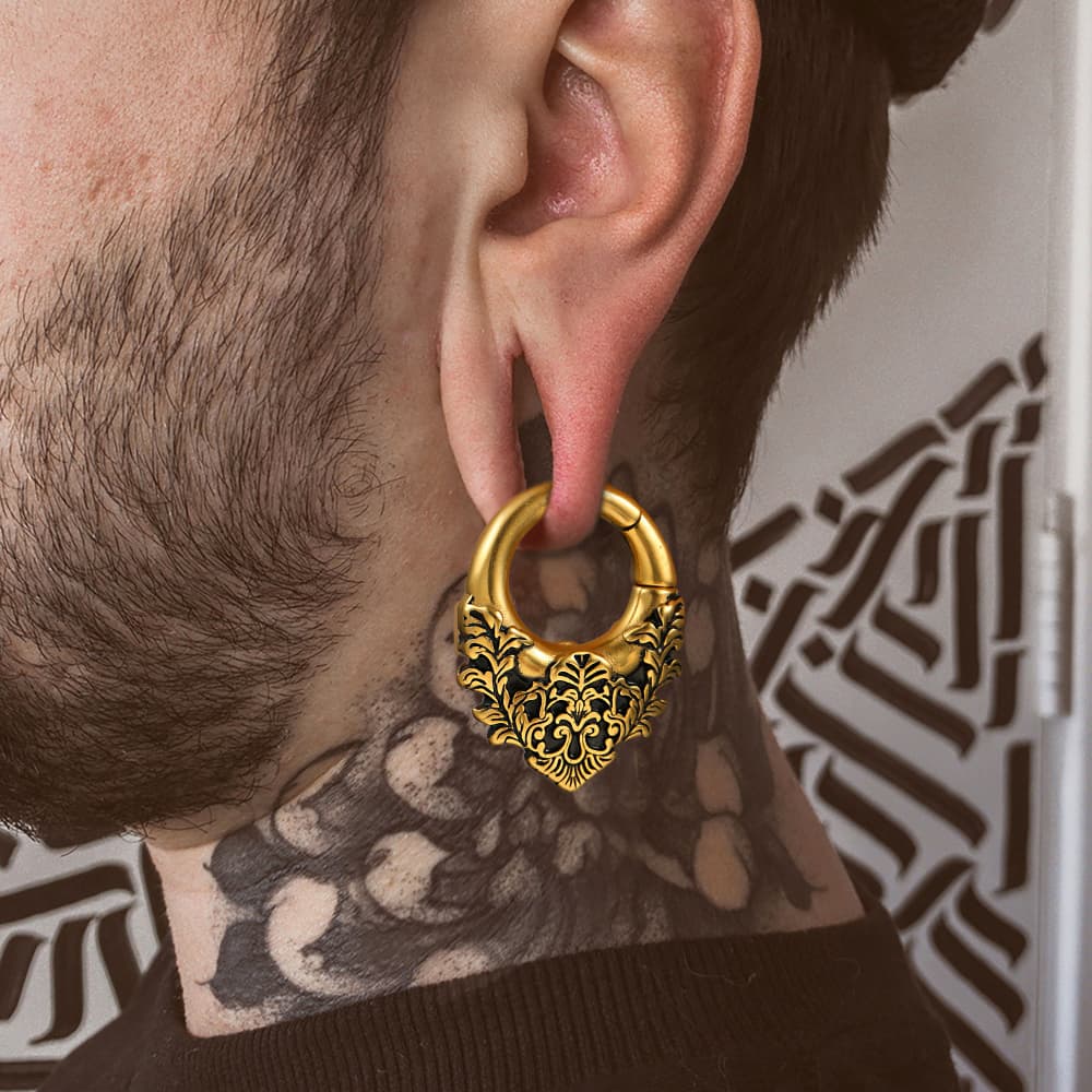 Giga 2Pcs Vintage 5mm(4g) Flor - Body Jewelry Hangers ulasan dan harga