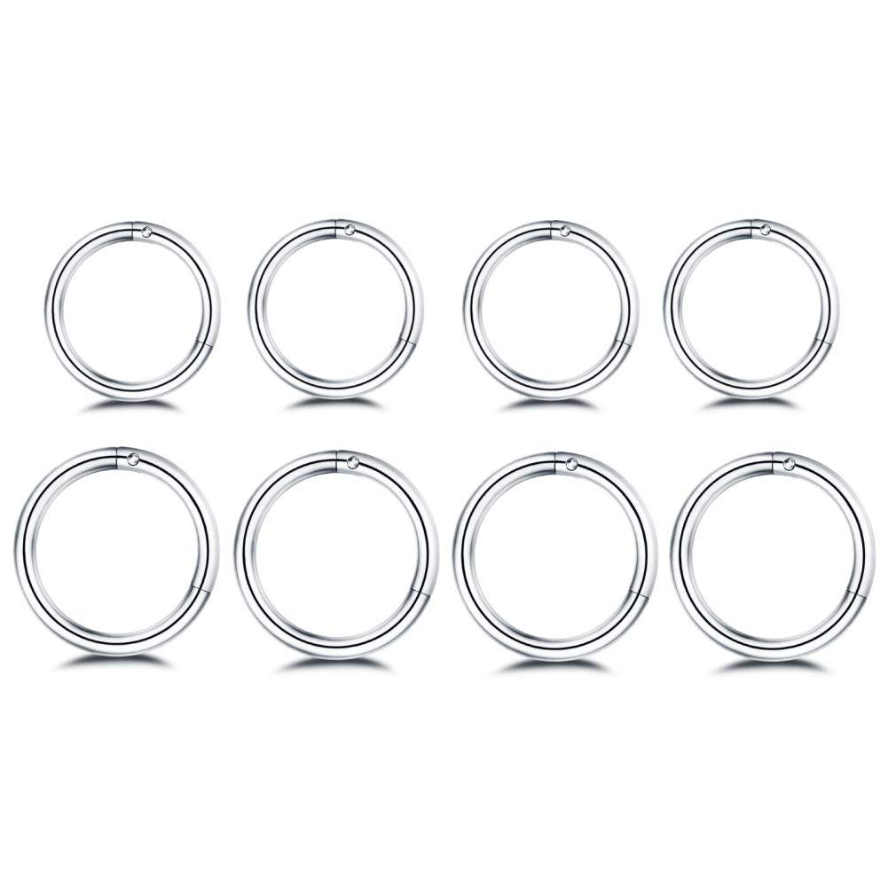 8Pcs Surgical Stainless Steel  - Septum Clicker Ring ulasan dan harga