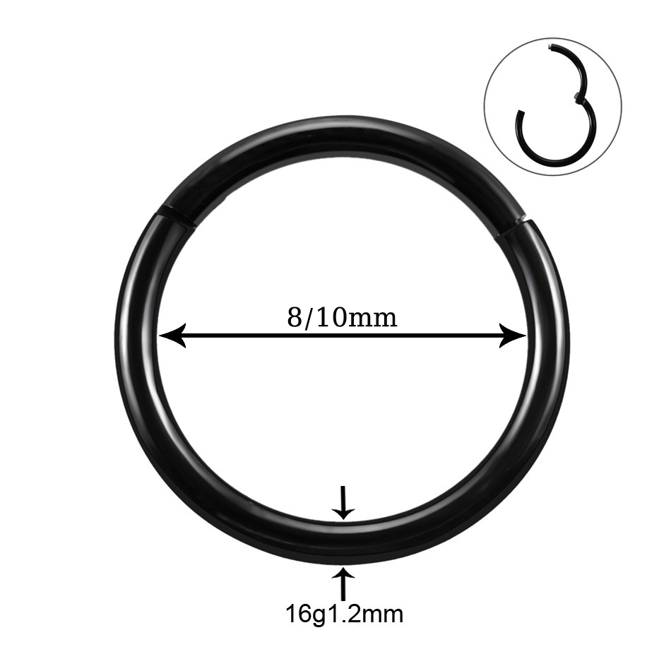8Pcs Surgical Stainless Steel  - Septum Clicker Ring ulasan dan harga