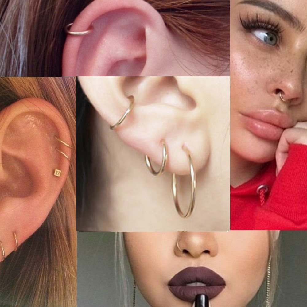 8Pcs Surgical Stainless Steel  - Septum Clicker Ring ulasan dan harga