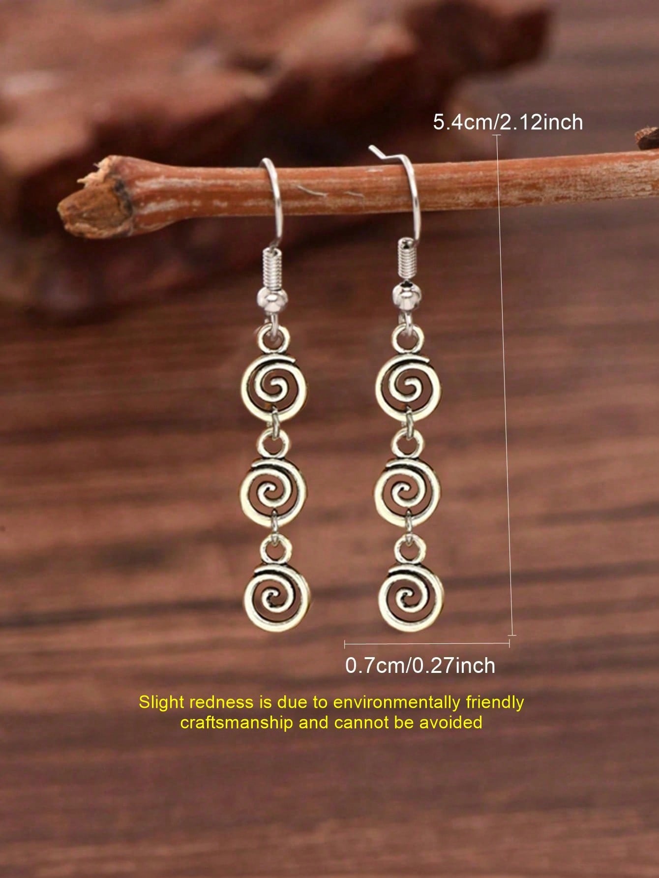 1 Pair Retro Distressed Versat - Body Jewelry Earrings ulasan dan harga