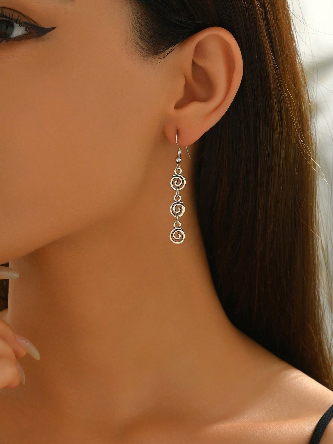 1 Pair Retro Distressed Versat - Body Jewelry Earrings ulasan dan harga