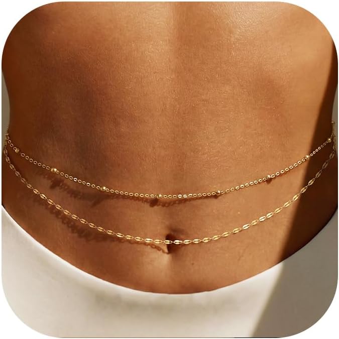 14K Gold Plated Waist Chain Wo - Body Jewelry Gold ulasan dan harga