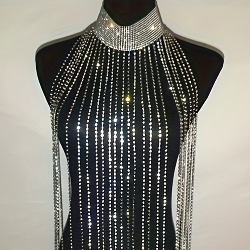 Sexy Rhinestone Bra Body Chain - Body Jewelry By The Chain Gang ulasan dan harga