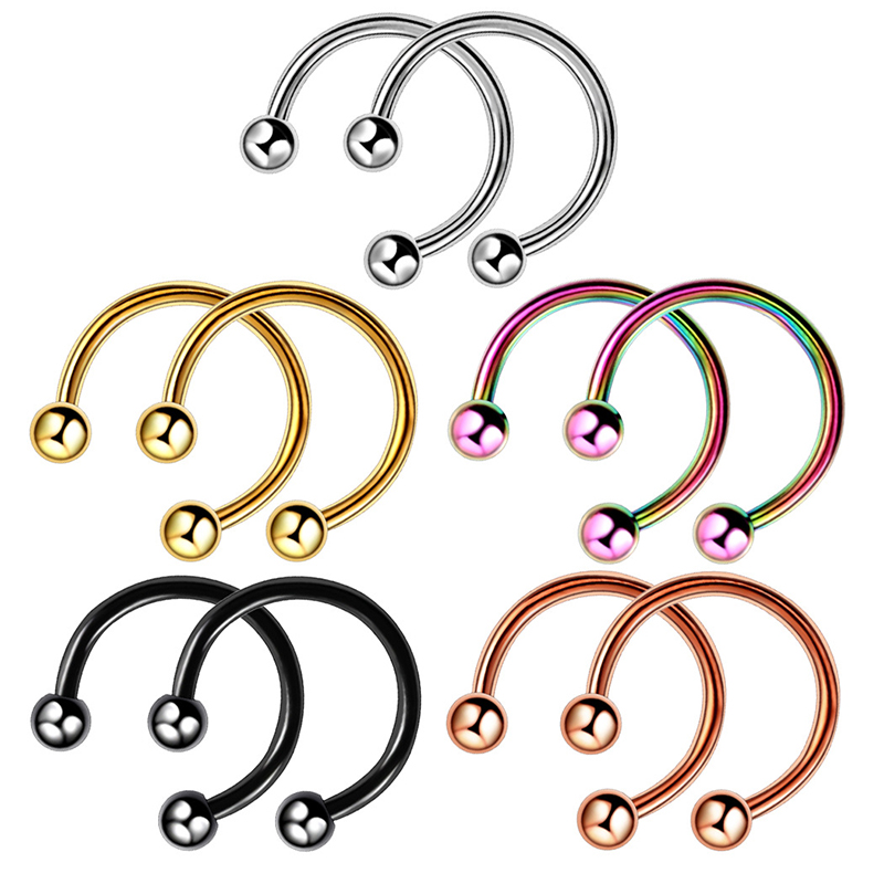 1PC Titanium Piercing Nariz Ci - Septum Clicker Ring ulasan dan harga