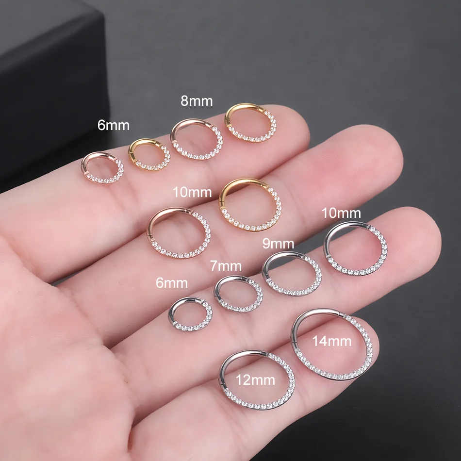 F136 Titanium Nose Piercing Hi - Septum Clicker Ring ulasan dan harga