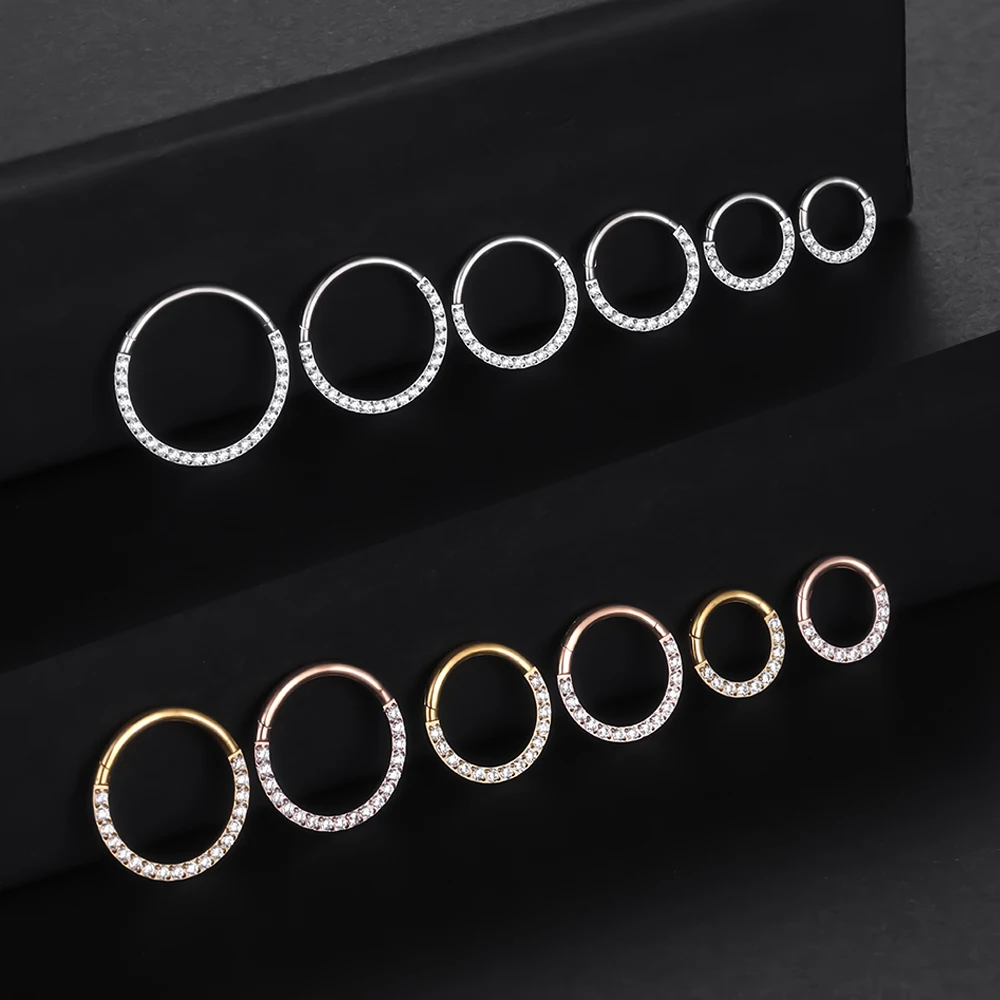 F136 Titanium Nose Piercing Hi - Septum Clicker Ring ulasan dan harga